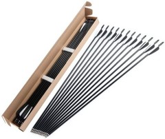 12PCS 30″ OD 8mm Archery Arrows Spine 500 Fiber Shalft For Recurve/Compound Bow
