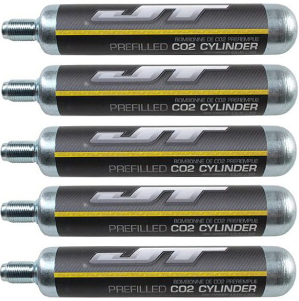 5 Count – JT 90gram Paintball CO2 Tank -Threaded – Prefilled