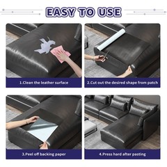 Leather Repair Patch Tape Kit, Self Adhesive Leather Repair for Furniture, Couch