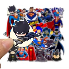 25 Piece Mix Lot 2” DC Batman & Superman Stickers Free Shipping