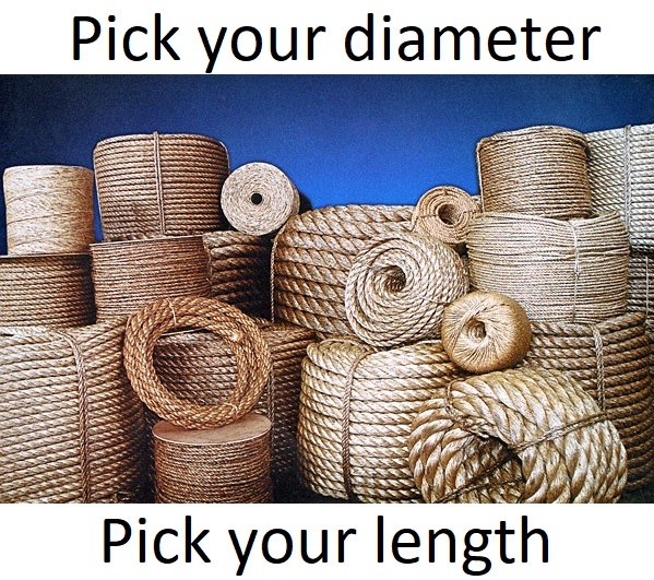 Manila Rope Jute Tiki Hemp Various Sizes 1/4 3/8 1/2 5/8 3/4 1 1-1/4 1-1/2 2 100