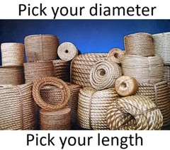 Manila Rope Jute Tiki Hemp Various Sizes 1/4 3/8 1/2 5/8 3/4 1 1-1/4 1-1/2 2 100