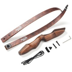 60″ Takedown Recurve Bow 25-60lbs Hunting Wooden Archery Adult Target Shooting