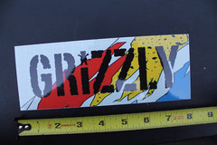 Grizzly Skateboard Grip Tape Rainbow Paint Z65C Original Skateboarding STICKER