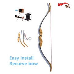 Archery Hunting 54in 40lbs Takedown Recurve Bows RH Wooden Adult Target Practice