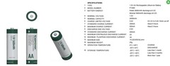 Keeppower 8 Li-ion AA Batteries with Charger Set, 1.5V 3600mWh Lithium Double…