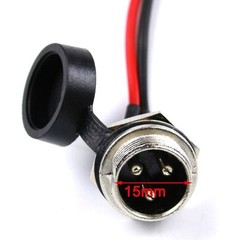 For E100 E200 E300 Scooter Charger Port 2 Wires 3 prong Electric ATV Scooter