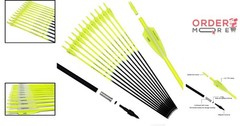 30 Inch Carbon Arrows Fluorescent Target Practice Hunting Pack of 12