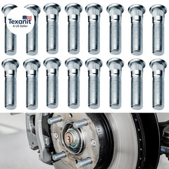 16 Pack Trailer Wheel Studs, Heavy-Duty Galvanized Steel 2,000 Lb to 7,000 Lb Ax