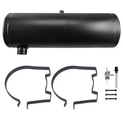 Black Gas Fuel Tank Aluminum Cylinder 6″x20″ 2 1/8 Gallon For Mini bike Go kart