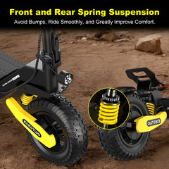 Electric Scooter for Adult 1200W 30MPH 25Mile Foldable 11inch Off-road E-Scooter