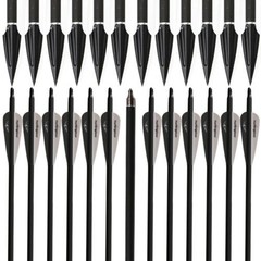 60» Archery 30-50lbs Recurve Bow Wooden Bow & 12pcs Arrows for Target Hunting