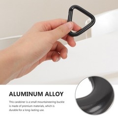 3 Pcs Aluminum Alloy Triangle Carabiner Clip Metal Climbing Color