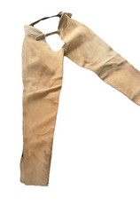 Women’s Brown Leather Western Riding Chaps 29-34 Waist 42” Long Thick
