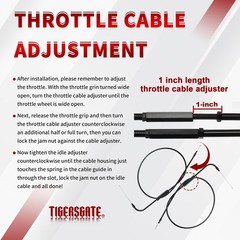 37.4″ Black Vinyl Stainless Steel Braided Extended Throttle and Idle Cable Ki…