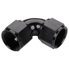 Female to Female Flare 90 Degree Swivel Full flow 16AN Black – 90 Degree