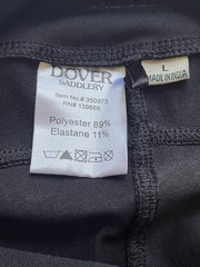 Dover Saddlery Girl’s Large Breeches Equestrian Pants Knee Grip