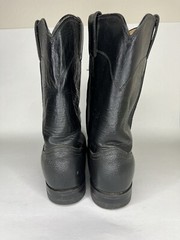 Justin black leather cowboy boots pointed toe J40594 Men Sz 8.5D Made In USA
