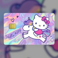 Hello Kitty Rainbow Unicorn Credit Debit Bank Card Skin Cover Sticker Chip 1PC