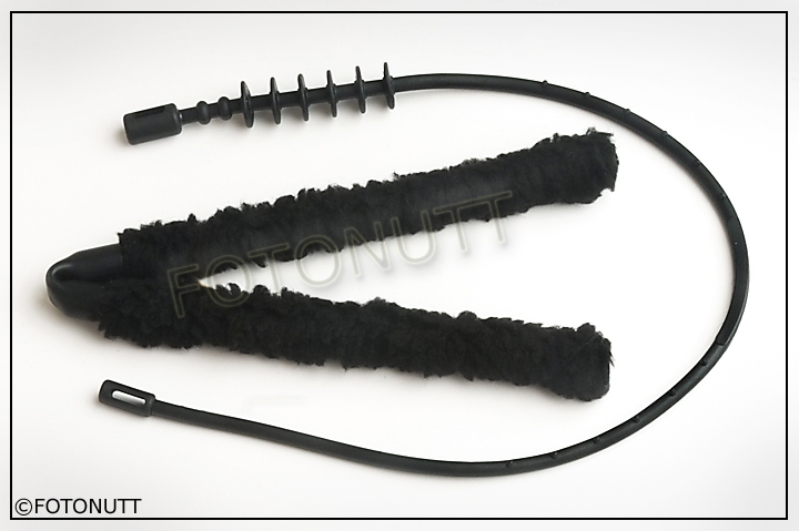 Ultimate Clean Paintball Barrel Kit Folding Swab & Pull Thru Squeegee BLACK .68