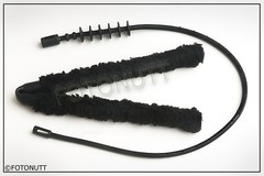 Ultimate Clean Paintball Barrel Kit Folding Swab & Pull Thru Squeegee BLACK .68