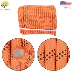 1/2in × 220ft Double Braided Polyester Rope Breaking Strength 8400Pounds Orange