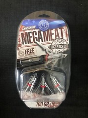 G5 Megameat Crossbow 100 Grain 2″ Expandable Broadhead 3 Pack