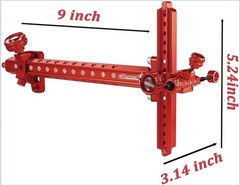 Archery Recurve Bow Sight – T Shape – With Extra Frame & Hardware – Anodized Red