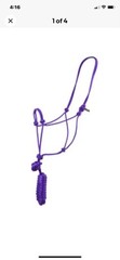 Formay Purple Knot rope halter w/8′ lead rope western , english tack