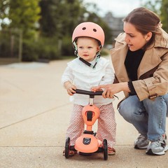 Scoot & Ride 2-in-1 Ride-On & Stand Kids Scooter, Ages 1-5, Peach (Open Box)