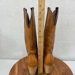 Dingo Women’s 5.5M Tan Leather Western Cowboy Boots Classic Country Style