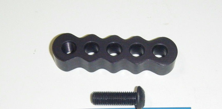 DAVIS STABILIZER OFFSET BRACKET – 5 hole-Black( 4 holes 1 tapped)