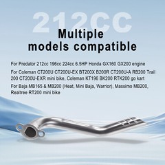 Exhaust Pipe Header For GX160 GX200 Coleman CT200U BT200X KT196 Go Kart