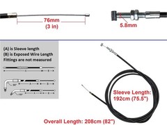 75″ inch Universal Heavy Duty Straight Throttle Cable for 90cc 110cc 125cc Ga…