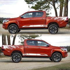 Car Decal Bed Mud Splash Kit Graphic Decal Self-Adhesive Adjustable Gloss White