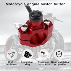 Bittwee CNC Universal Motorcycle Engine Stop Start Kill Switch Button, Motorbike