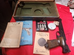 VINT 1974 SMITH & WESSON CO2 PISTOL md 79g .177 cal + FACTORY BOX MANUAL 8w6