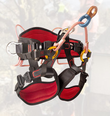 New Climbing Half Body Harness Rope Arborist Saddle Tree Bridge Caving Rescue