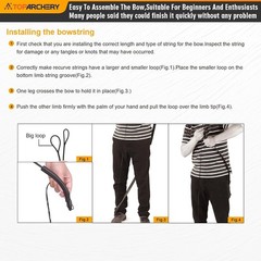 Ambidextrous 57″ Takedown Recurve Bow – Ideal Starter Bow for Teens 30lbs