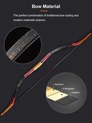 15-50lbs Traditional Recurve Bow Archery Hunting Handmade Mongolian Horse Bow