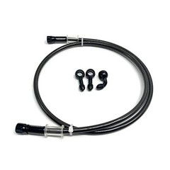 AN3 28 90 Degree M10 Stainless Steel Braided Motorcycle 60 cm (23.6 inches)