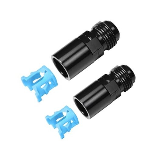 8AN Male Flare to 3/8 Female EFI Fuel Rail Fitting with SAE Quick 8AN to 3/8