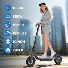 350W Foldable Electric Scooter Adult 25km/h Max Speed 30KM Long Range E-Scooter