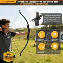 TOPARCHERY Recurve Bow 40lbs Black Youth