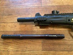 Tippmann US Army Carver One Paintball Gun + Precision Long Barrel Ninja CO2 Tank