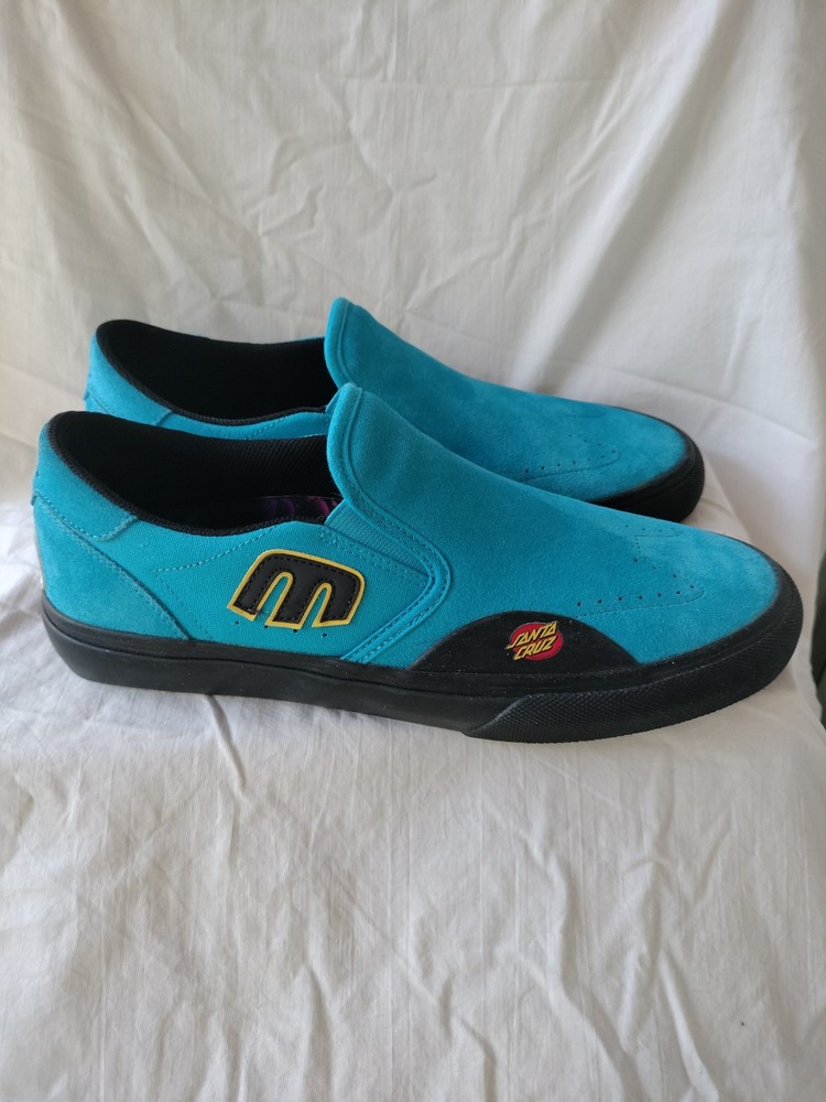 Etnies/Santa Cruz Slip Ons, Men’s 10.5, Upgraded Remind Insoles, Blue!