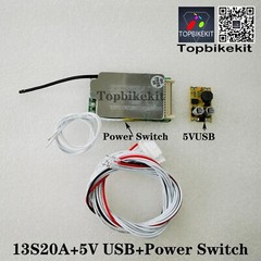 Hailong Battery BMS 10S 20A 13S 20A BMS Li-ion Battery pack +power switch 5V USB
