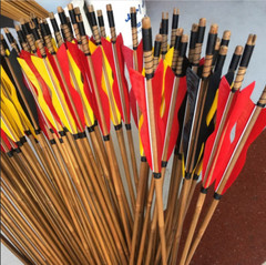 50X Archery Bamboo Shafts 33in 40-45lbs Handmade Arrows Traditional Target Shoot