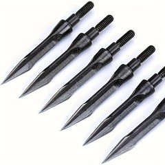 12Pcs Archery Arrows Broadheads 125 Grain Hunting Compound Bow Screw-in Tips