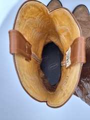 Nocona Brown Leather Western Men’s Boots Classic Patina USA Made 8.5 D Vintage